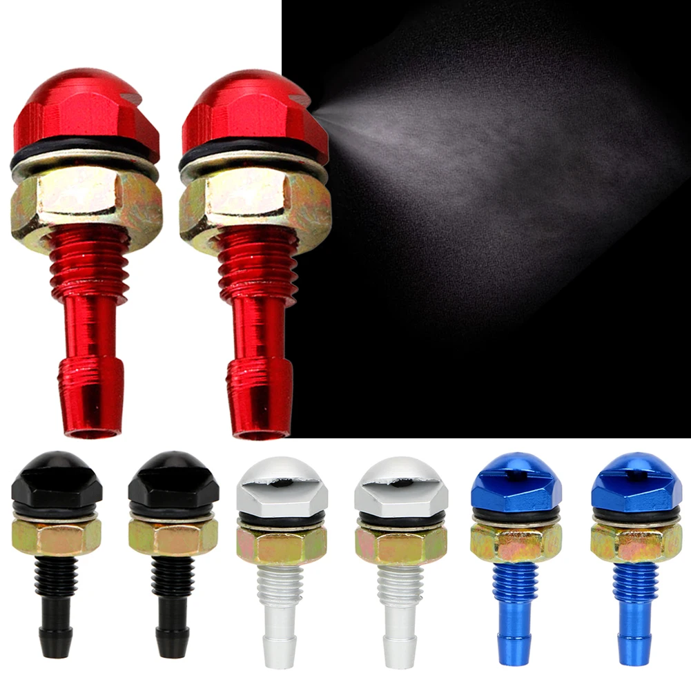 

2Pcs 1.5cm*3.5cm Fan-Shaped Car Cleaning Universal Washer Bonnet Front Windshield Water Sprayer Auto Wiper Jet Nozzle