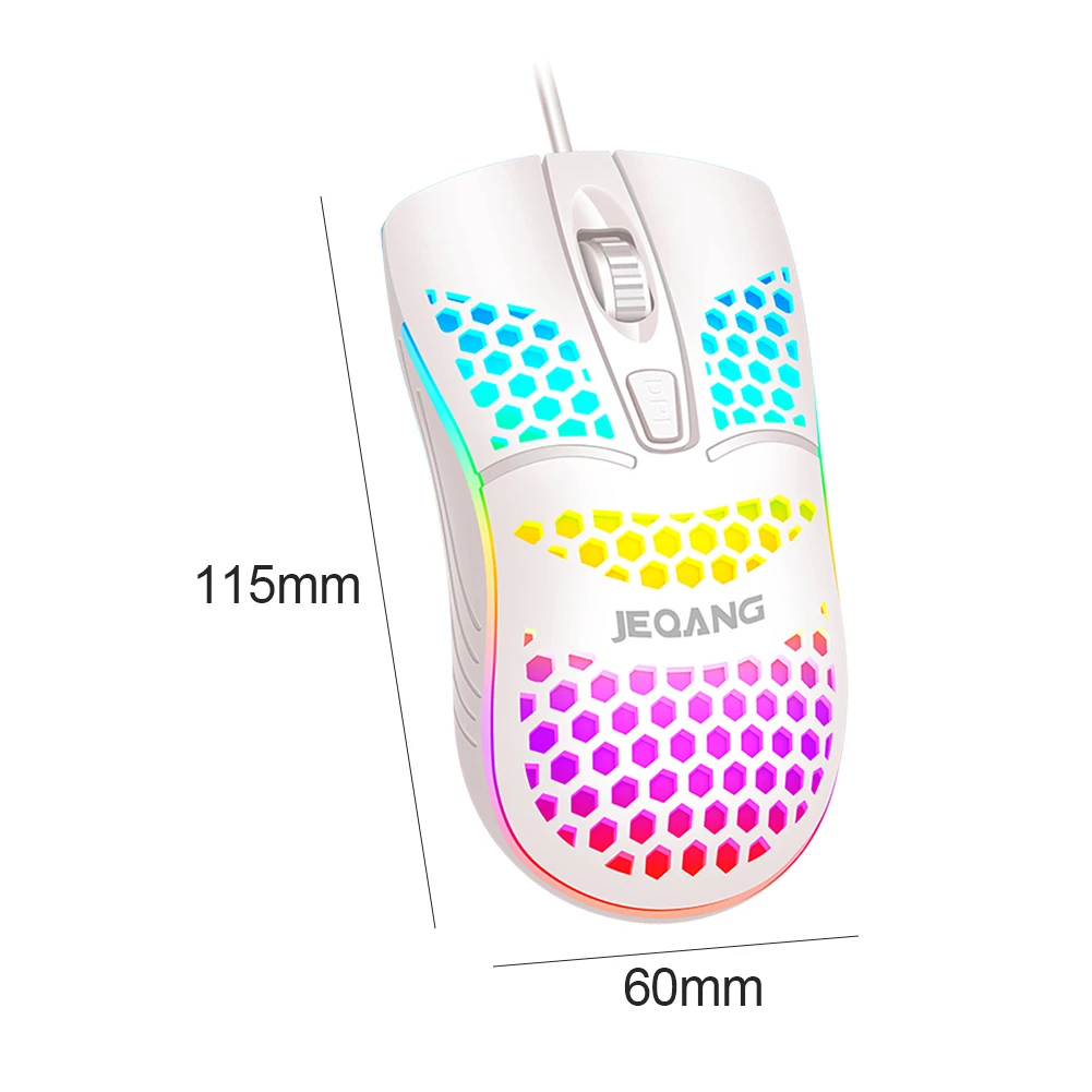 

ALLOYSEED 1600 DPI Honeycomb Wired Optical USB Mouse for Desktop Laptop 3 Gears Adjustable 4 Buttons Gaming Mice Brand New