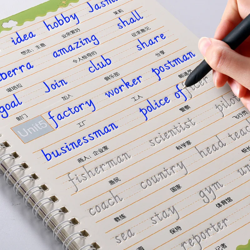 

English Reusable Copybook For Kids Calligraphy Learning Alphabet Kids Handwriting Practice Books For Student Libros