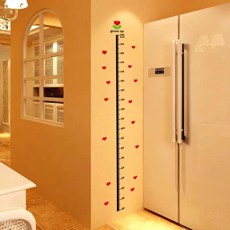 1 шт. Детские Водонепроницаемые наклейки на стену с надписью высота|Наклейки