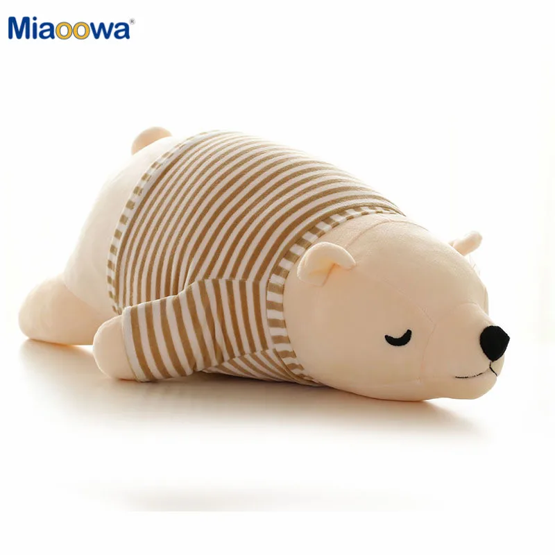 35-110CM Kawaii Dressing Polar Bear Plush Doll Baby Soft Stuffed Sleeping Pillow Animal Toys Kids Cartoon Gifts | Игрушки и хобби