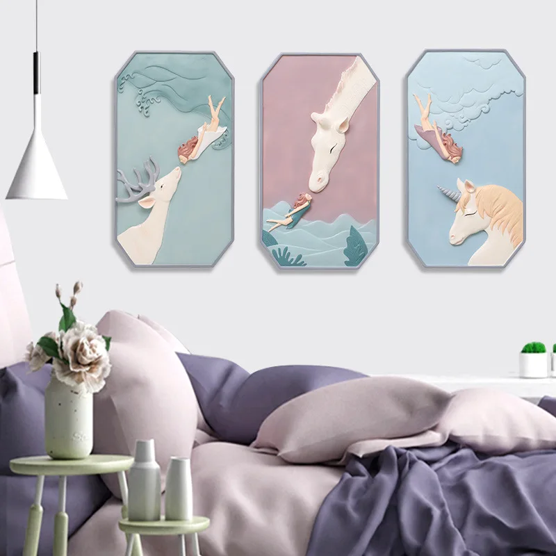 

Japanese Style Home Decor Resin Charms Cartoon Mori-girl Wall Children's Room Wall Hanging Artwork Decors Christmas Gifts