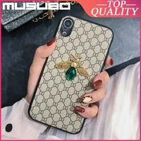 musubo genuine leather phone case for iphone 12 mini 11 pro max xs xr se 2020 7 8 plus luxury 3d bee shockproof soft cover case