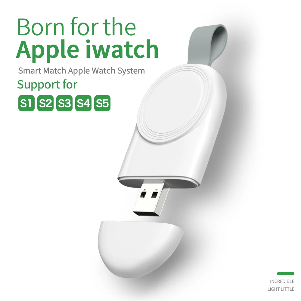 Беспроводное мини-зарядное устройство 2 Вт для Apple Watch 5 4 3 1 беспроводная Магнитная