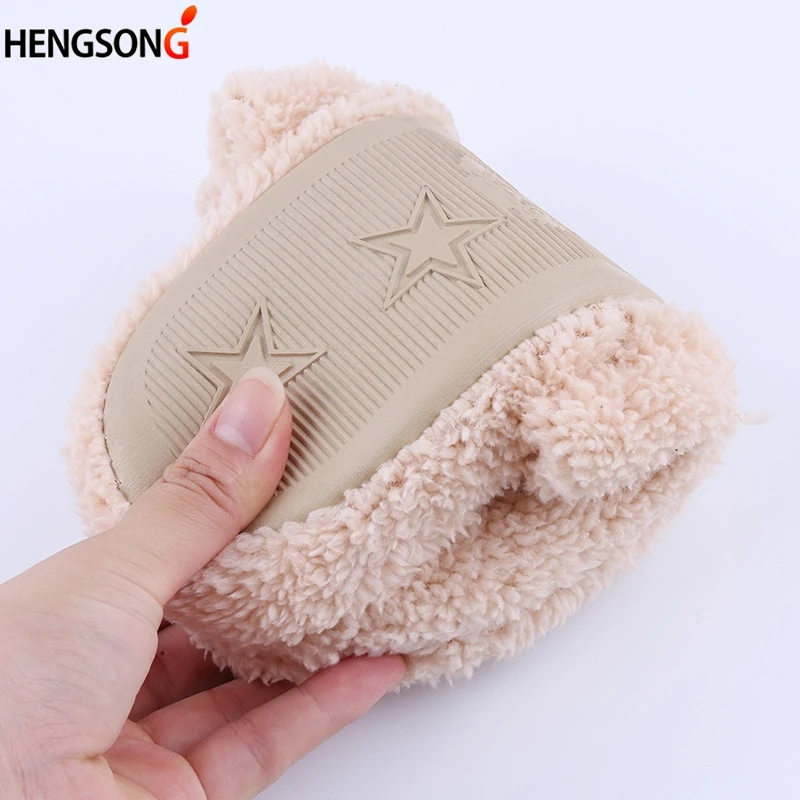womens winter slipper chinelos pantufas adulto fashion lovely bear pig indoor house slippers with fur new home shoes for women free global shipping