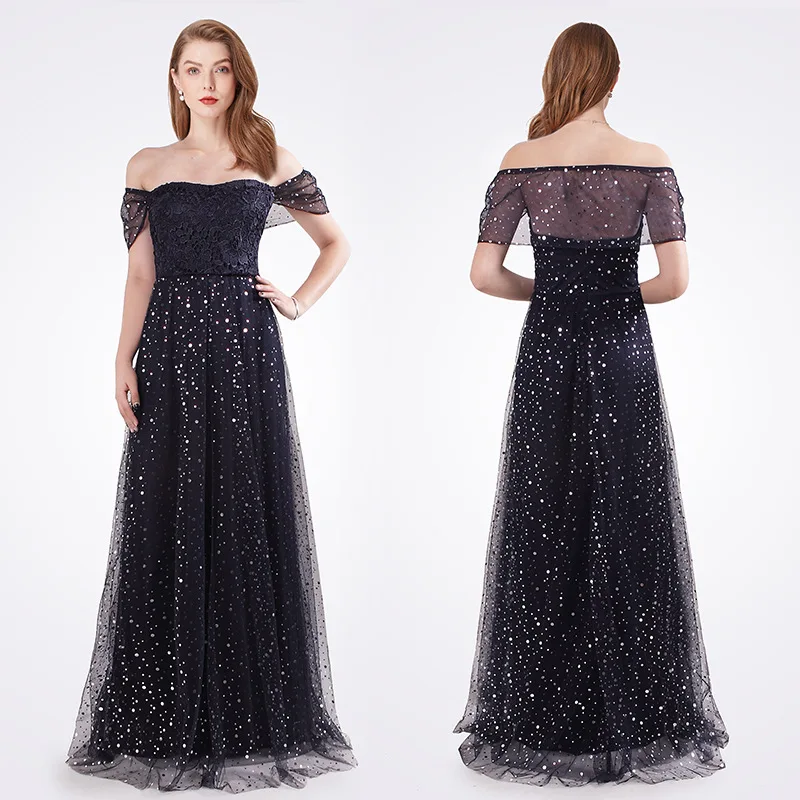 2020 фея с открытыми плечами элегантное вечернее платье пикантные блестящие
