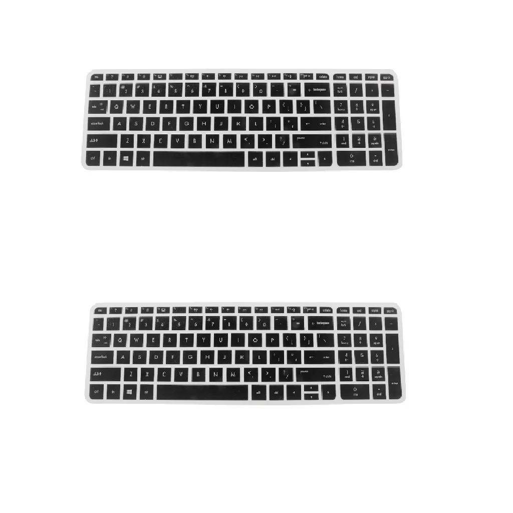 2 шт. силиконовый защитный чехол для HP Pavilion 15 ''ПК Клавиатура ноутбука Мягкий
