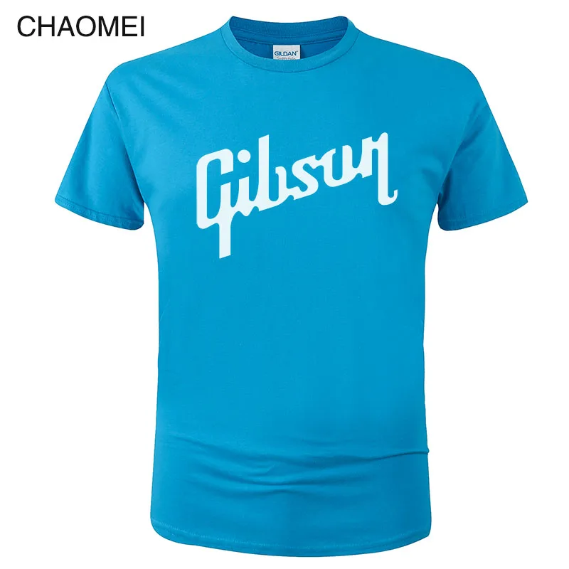 Летняя новая футболка Gibson Мужская хлопковая футболка с круглым вырезом Мужская футболка с коротким рукавом хип-хоп Homme Футболки Camisetas Hombre C36 - Цвет: 20