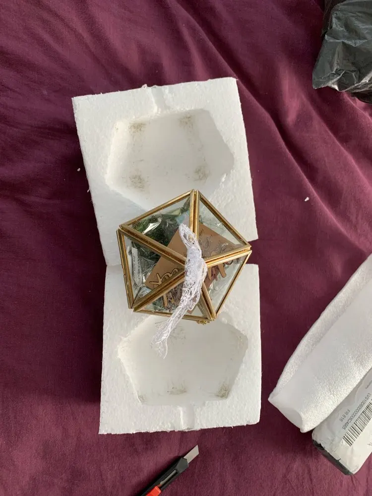 Обычай имя свадебное стекло кольцо коробка стеклянное Подушка стеклянная