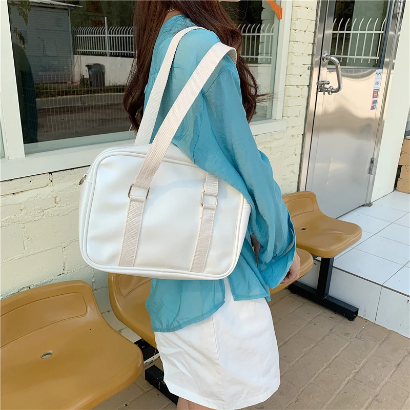 

Vintage Women Satchels Shoulder Bags Soft PU Leather Ladies Handbags Large Capacity Casual Tote Girls Student Messenger Bag