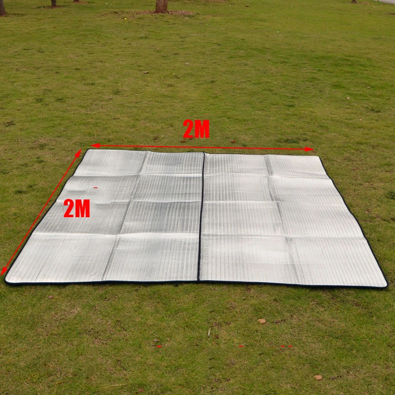 Moisture-Proof Dust-Proof Outdoor Portable Camping Mat Double-Sided Aluminum Mold Camping Tool with Portable Storage Bag