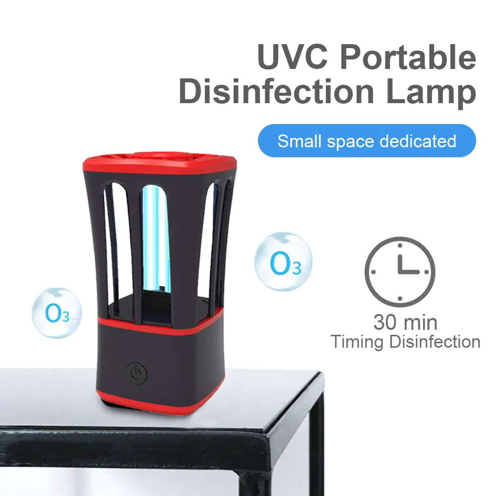 Portable Travel UVC Disinfection Lamp Ozone USB Rechargeable UV Light Sterilizer Kill Mites Quartz Germicidal Lamps Phone Room | Освещение