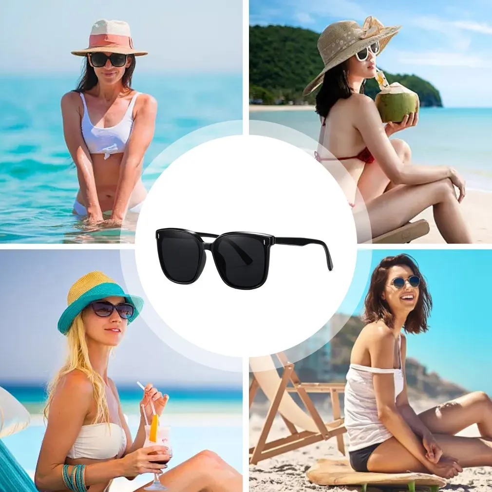 

Square Oversized Sunglasses UV 400 Protection Vintage Sun Glasses Female Lady Eyeglass Non-Polarized Sunglasses