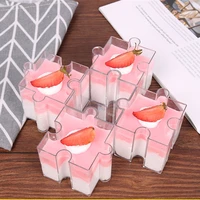 25pcs net red puzzle mousse cake cup disposable transparent plastic cup wedding birthday party favors pudding jelly dessert cups