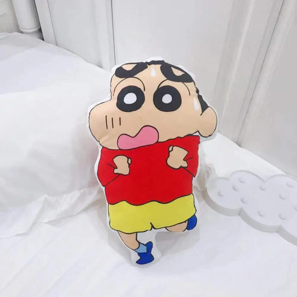 Red Crayon Shin chan Забавная напечатанная Crayon Shin-Chan мягкая подушка креативная маленькая белая плюшевая подушка-собачка Диван Мягкая Подушка Декор кровать сон - Цвет: Red Crayon Shin chan