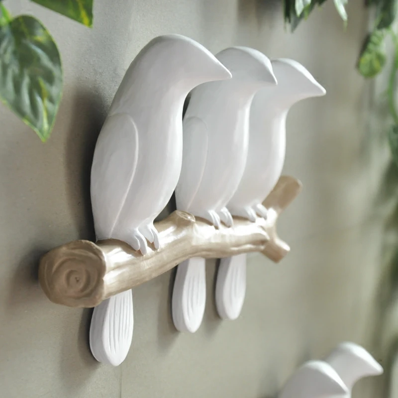 

European Three-dimensional Bird Wall Hanging Wall Decoration Living Room Porch Wall Decoration Creative Pendant Room Decor