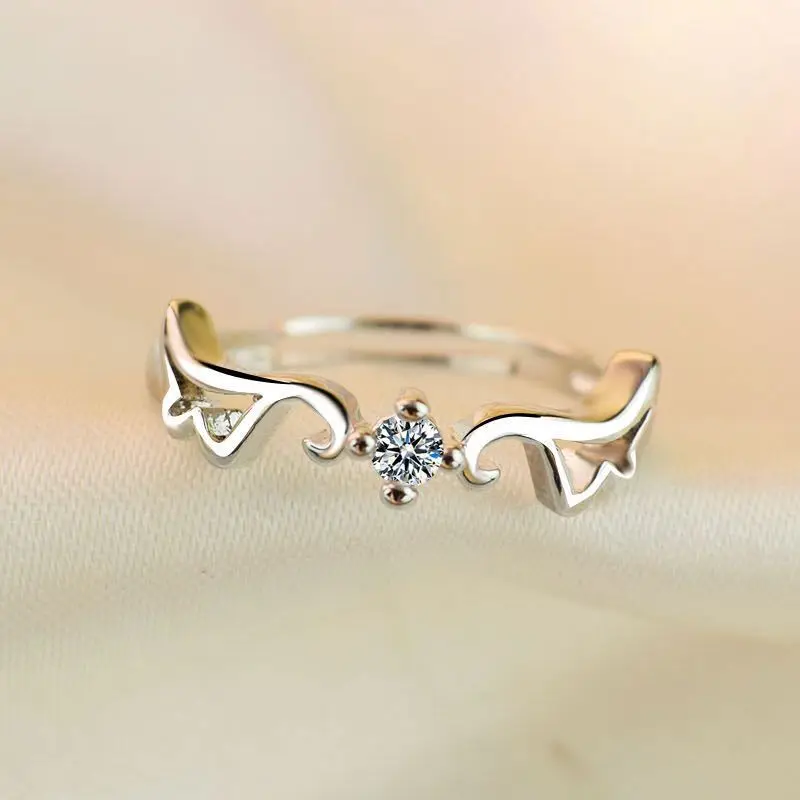 Модные ангельские крылья Стерлинговое Серебро 925 пробы супер блестящий циркон