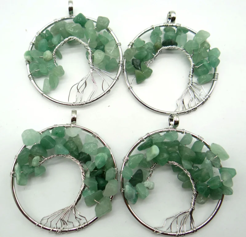 Натуральный камень дерево мудрости 7 чакр кварцевый кристалл тигровый глаз