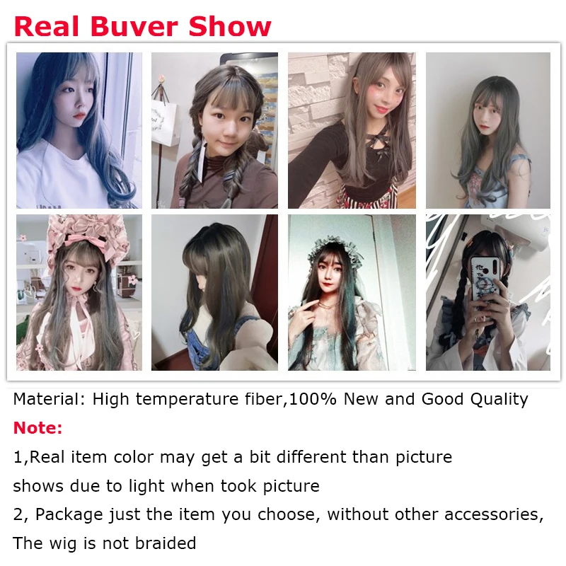 Серо-голубые градиентные милые парики принцессы для вечеривечерние Косплей