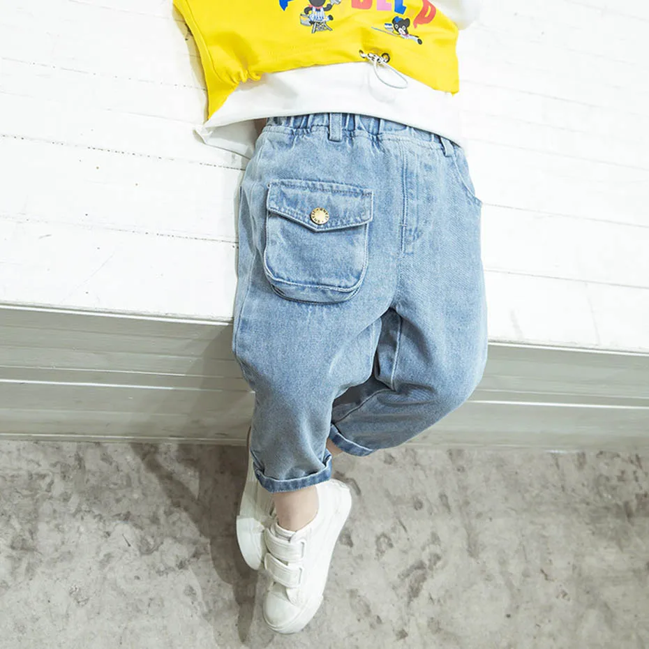 Джинсы с карманами для девочек детские джинсы повседневные стильные детей