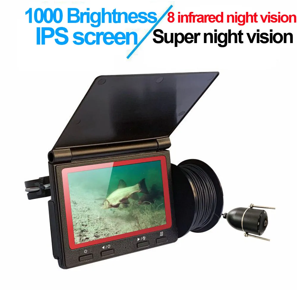 Скидка Рыболокатор X6C, видеокамера для обнаружения рыбы с углом обзора 4,3 градусов, ЖК-дисплей 180 дюйма, с функцией ночной съемки, дальность 30 м