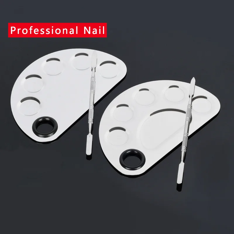 

Палетка для смешивания с шпателем, Палетка для смешивания красок для макияжа, полулуние, сердце, Квадратные Основы, тени для век, LJ96