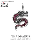 Кулон красный дракон, зима 2019 пробы серебро 925 пробы, модные ювелирные изделия, европейская Этническая бижутерия, модные аксессуары, подарок для женщины и мужчин