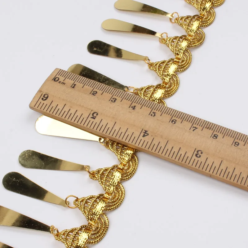 5 см 2 ярда золотистого/серебристого цвета бахрома блестящее кружево с блестками