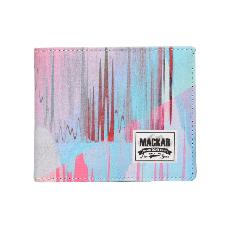 

Fashion Brand Wallet Unisex Genuine Leather Liner Wallet Harajuku Folding Wallet Coin Purse With Multi Card Holder