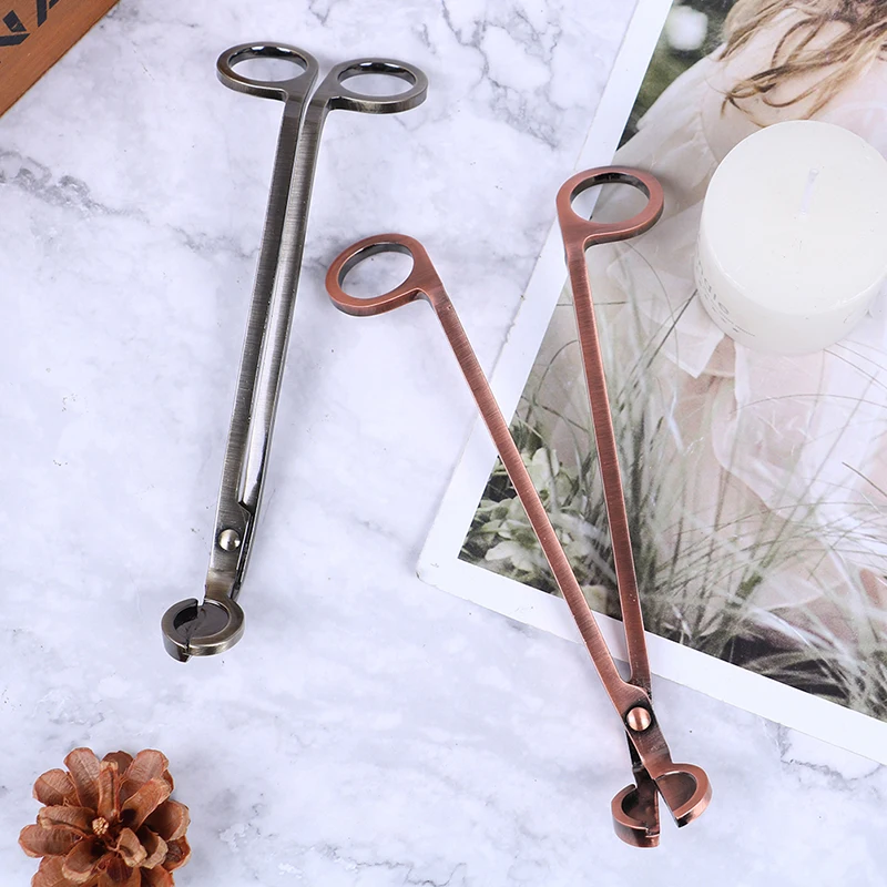 

18CM Stainless Steel Candle Wick Trimmer Oil Lamp Trim scissor Cutter Snuffer Tool Hook Clipper