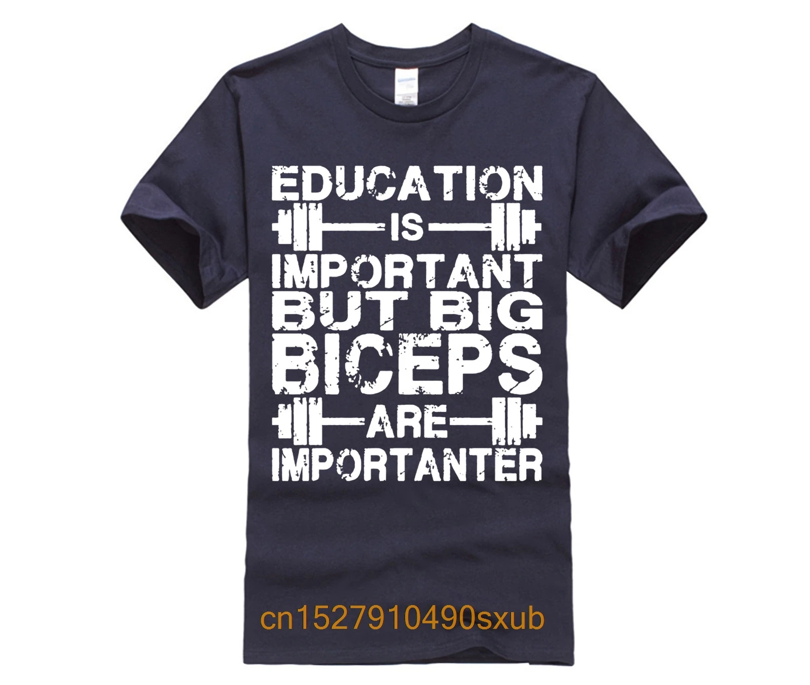 

2020 Summer Funny Print Men T shirt Women Cool T Shirts big biceps importanter than education