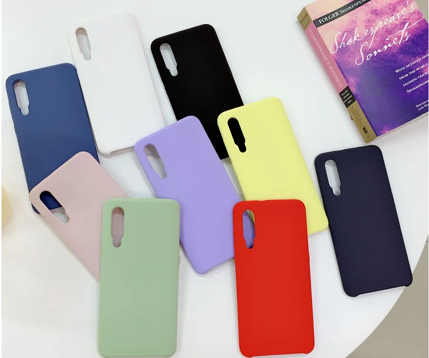 100% Оригинальный чехол для xiaomi mi 9 шелковистая мягкая на ощупь задняя крышка из