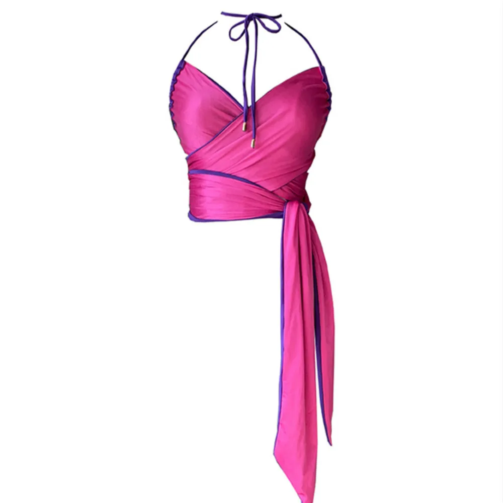 Le Palais Vintage Spring Summer New Multi Color Strap Tops Versatility Many Ways Wear Sexy All Match Camis Solid High Elastic
