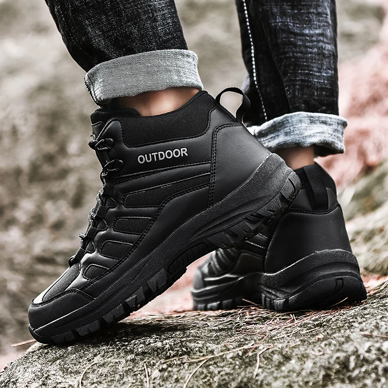 SMS Outdoor Men Hiking Shoes Waterproof Breathable Tactical Combat Army Boots Desert Training Sneakers Anti-Slip Trekking Shoes