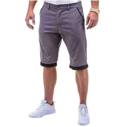 Мужские шорты-карго, повседневные летние пляжные спортивные джоггеры, брюки до колен, мужские тактические хлопковые свободные брюки для воркаута, крутые короткие штаны