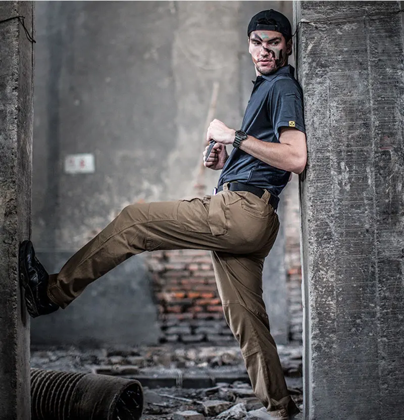 

IX9 Summer Men Tactical Pants Wear-Resistant Multi-Pocket Overalls Outdoor Breathable Hiking Mountain Trousers Sportwear