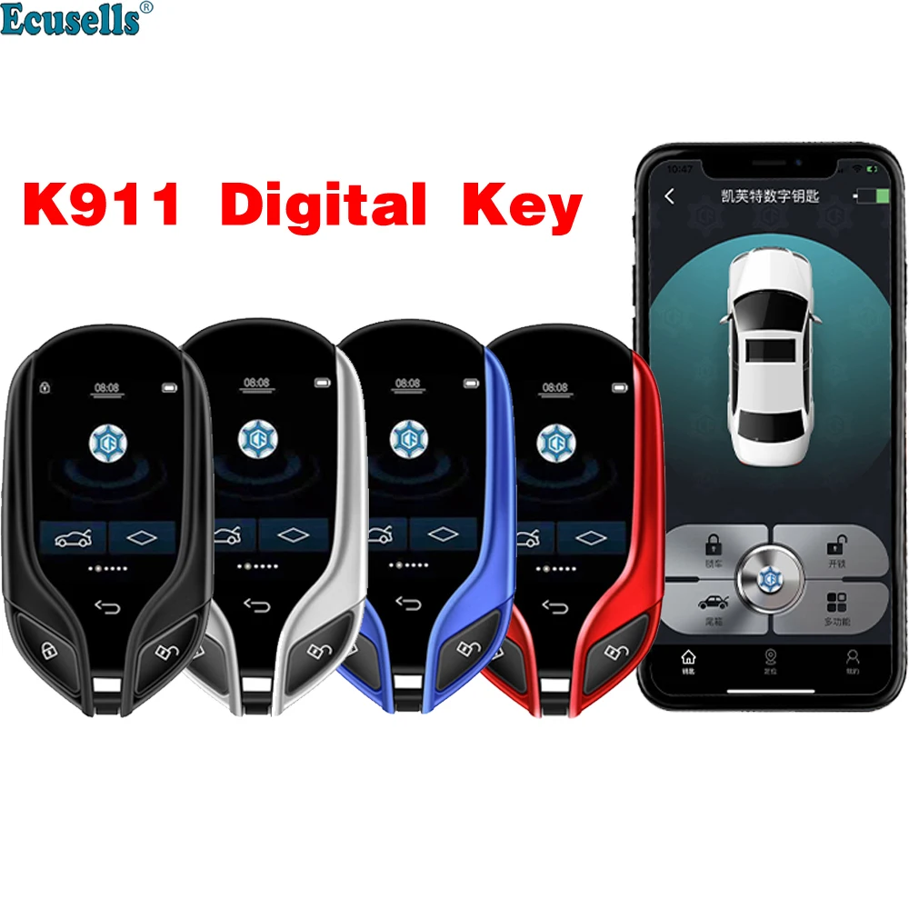 

New K911 For Maserati Style Car LCD Smart Remote Key Mobile Phone Upgrade Vehicle Regulation Level PKE Keyless Entry System