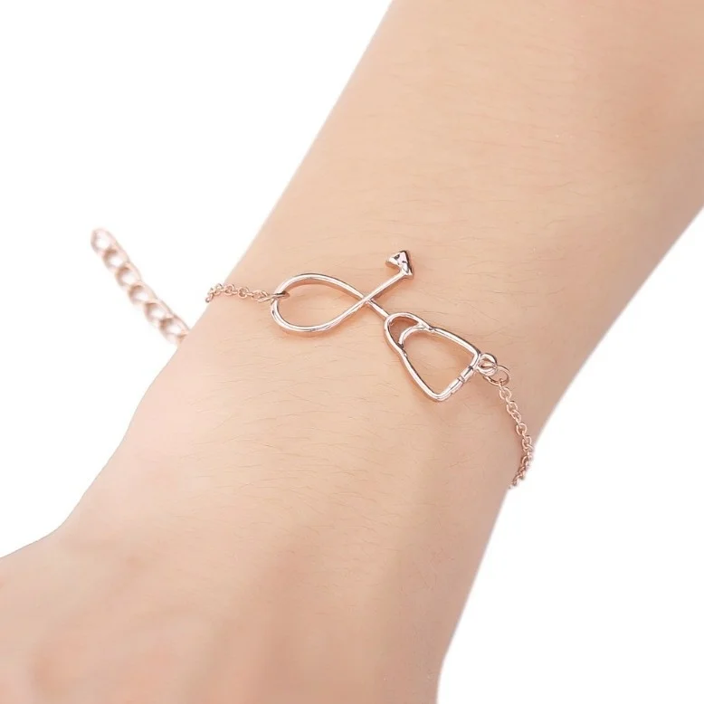 1 шт. простой браслет в виде стетоскопа креативный милый модный для медсестры