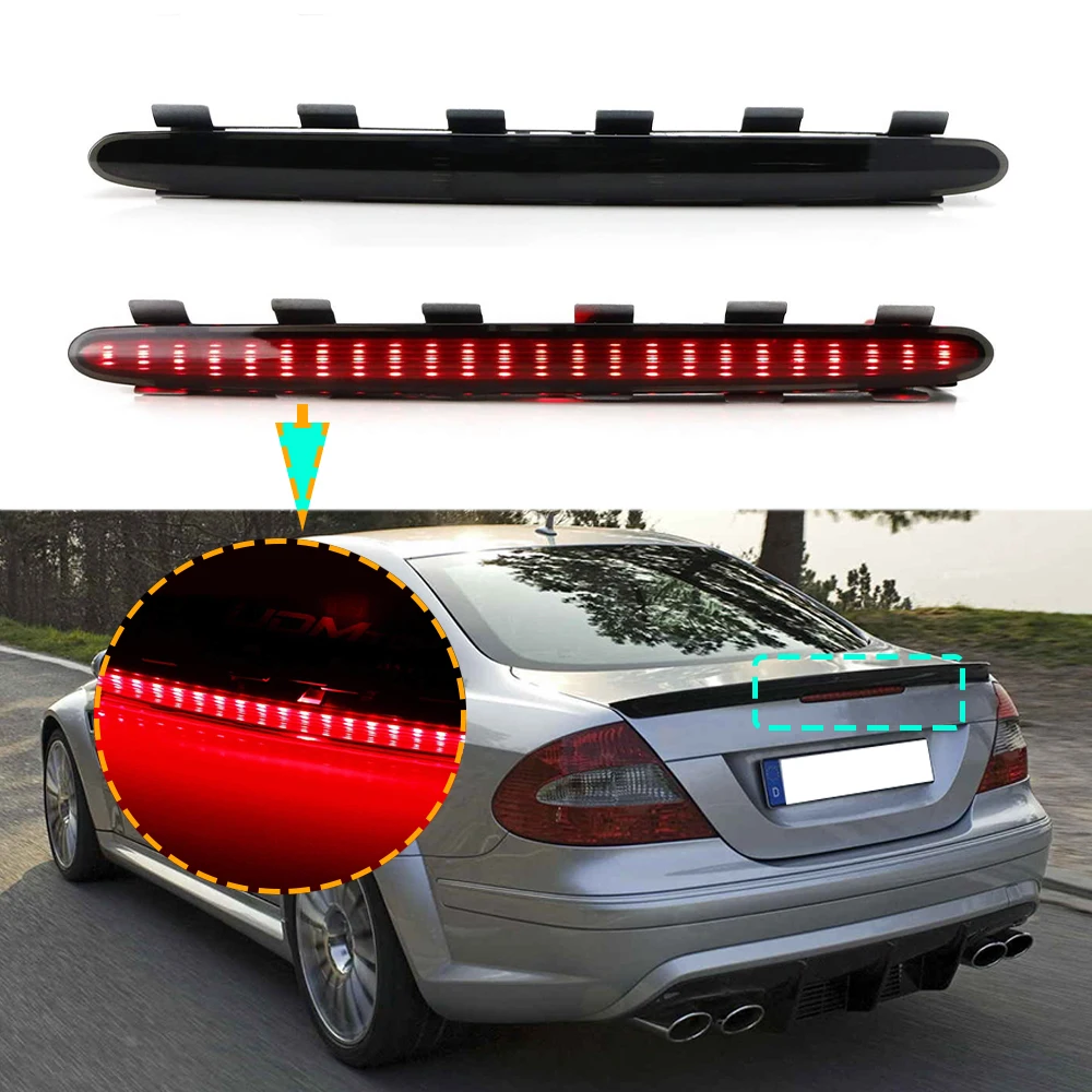 

High Level 3rd Third LED Tail Brake Stop Light Black Lens for Mercedes Benz CLK W209 C209 A209 2002-2007 2008 2009 A2098200956