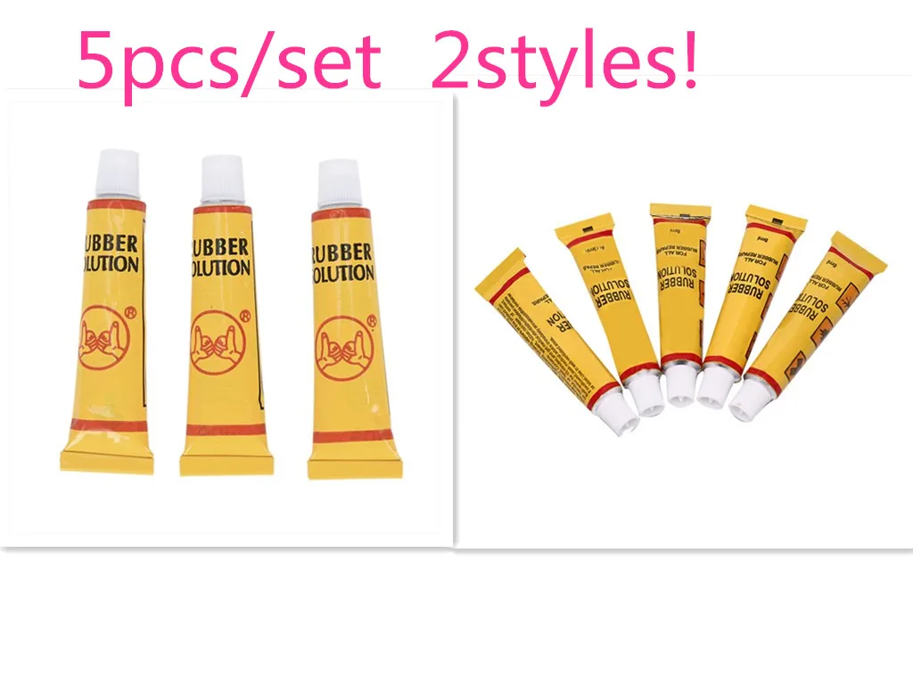 5 шт. клей цемент резиновая внутренняя трубка ремонт прокол холодный патч раствор