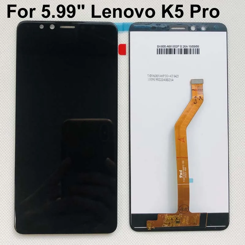 Оригинальный ЖК дисплей 5 99 дюйма для Lenovo K5 Pro дигитайзер сенсорного экрана в