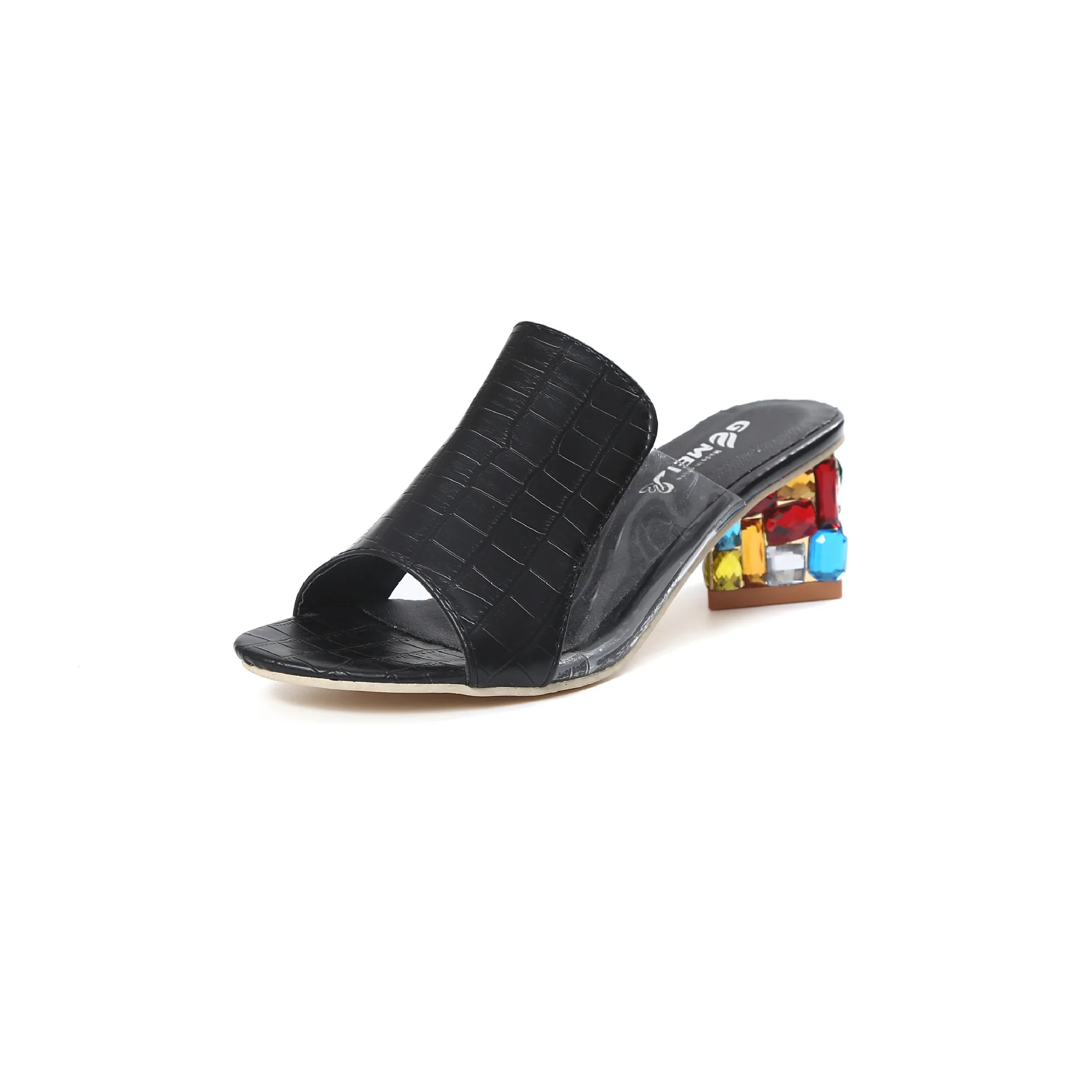 

Fashion crystal high heel ladies sandals fish mouth mid-heel high heel platform sandals