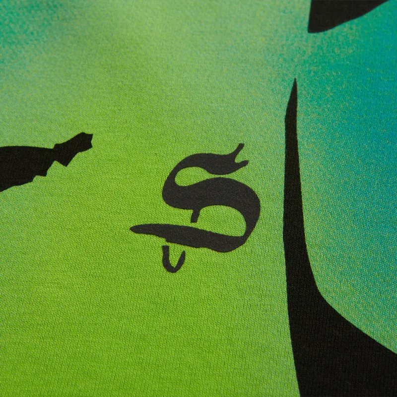 

Summer 2021 new street hip-hop gradual ink trend loose short sleeved men's T-shirt