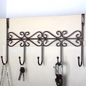 5 крючков одежды пальто полотенца крюк двери и окна вешалка из кованого железа