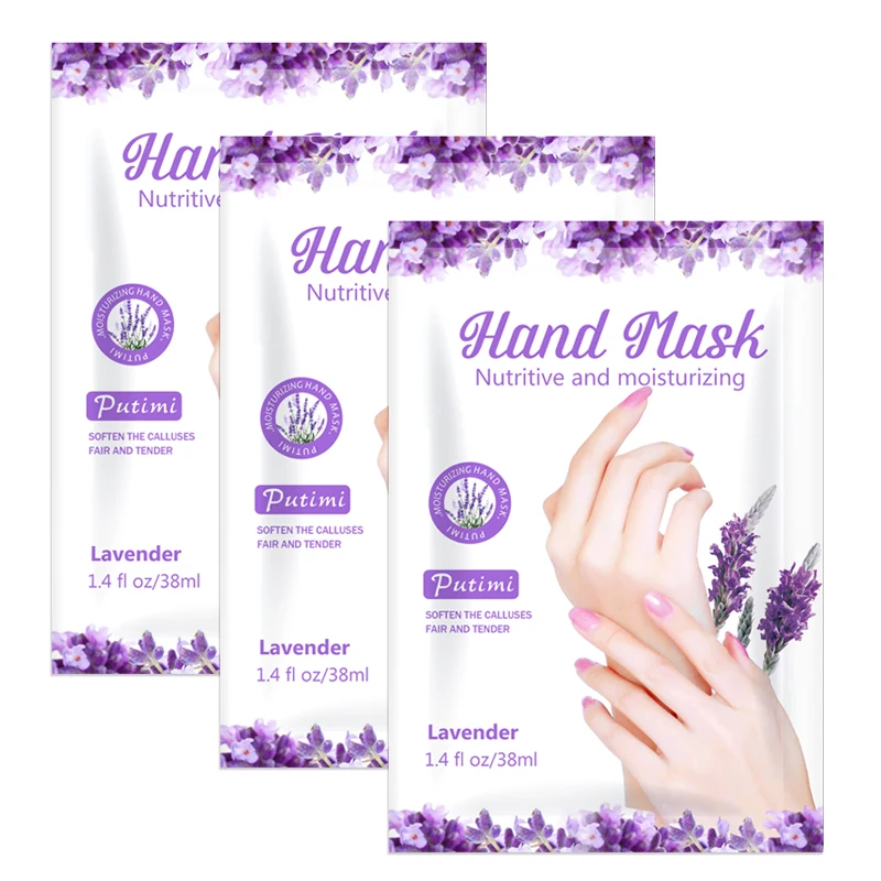 

PUTIMI 30pack Lavender Hand Masks Remove Dead Skin Whitening Hand Masks Care Moisturizing Nourishing Hand Mask Repair Spa Gloves