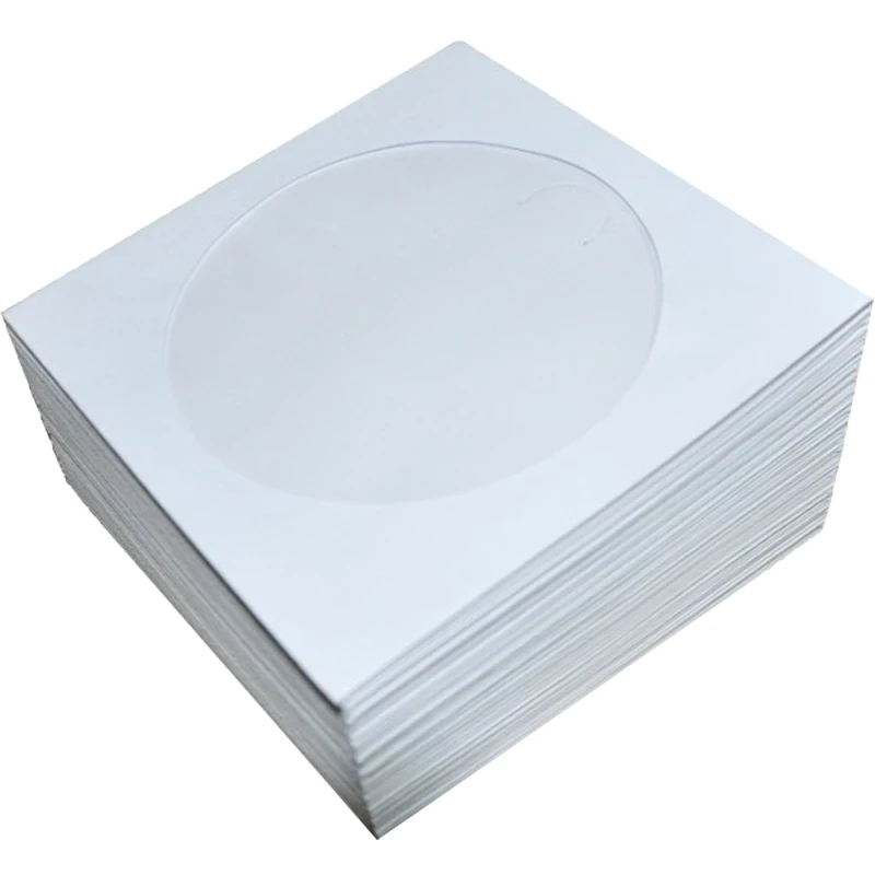 

100pcs-12.5*12.5cm White Square Disc CD Sleeve Kraft Paper DVD Bag Cover Packaging Envelopes type Pack bags wedding party favor