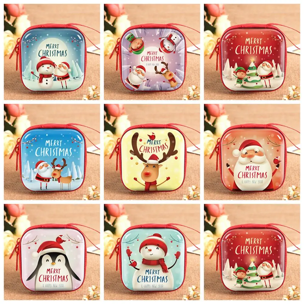 Рождественская жестяная банка 3 вида стилей милый ребенок подарок сумка подвеска