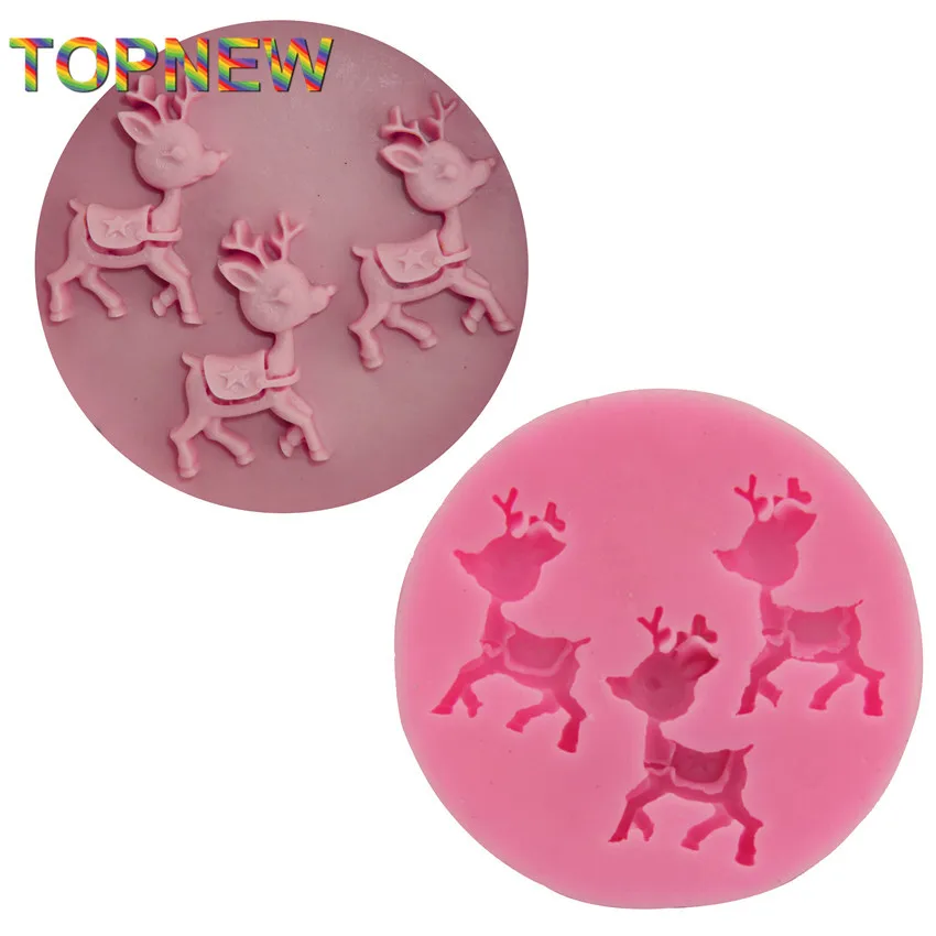 3D Силиконовая форма сделай сам в виде оленя для пищевых продуктов инструменты