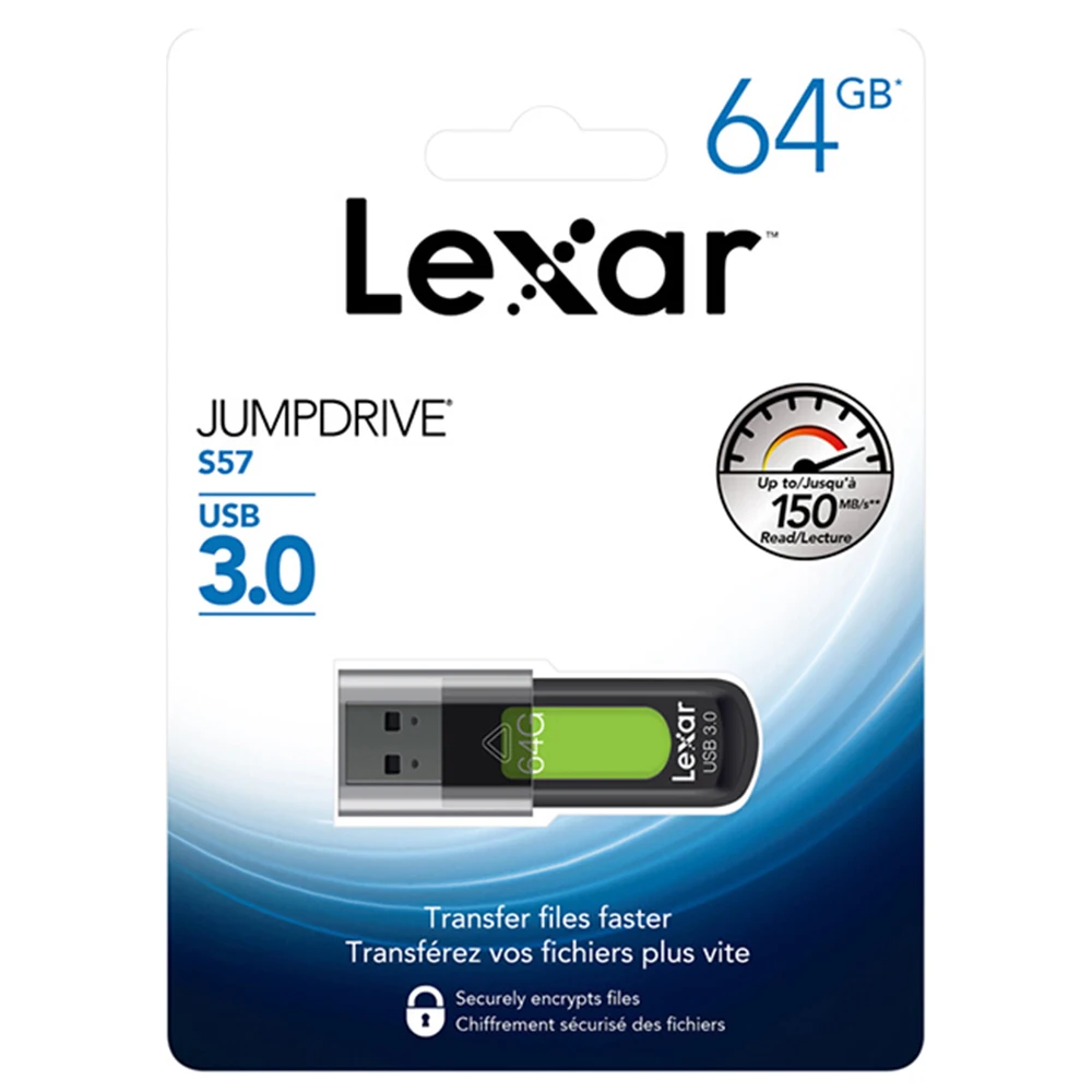 USB флеш накопитель Lexar S57 128 ГБ 256 максимальная скорость чтения 150 МБ/с./с JUMPDRIVE 32 Гб 64