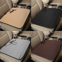 1pc 5v usb car heating cushion square heated seat cover black non slip heater pad fit for office chair sofa winter auto warmer